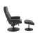 3 Poltrona Massagem Reclinavel Nebraska Rivatti PU Preto com Controle e Apoio para Pes